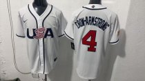 MLB USA White #4 CROW-ARMSTRONG  1:1 Quality Baseball Jerseys World Cup