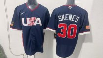 MLB USA Blue #30 SKENES  1:1 Quality Baseball Jerseys World Cup