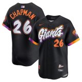 MLB Giant City Edition Black #26 CHAPMAN  1:1 Quality Baseball Jerseys