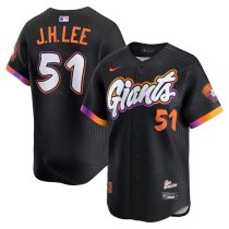 MLB Giant City Edition Black J.H.LEE #51 1:1 Quality Baseball Jerseys