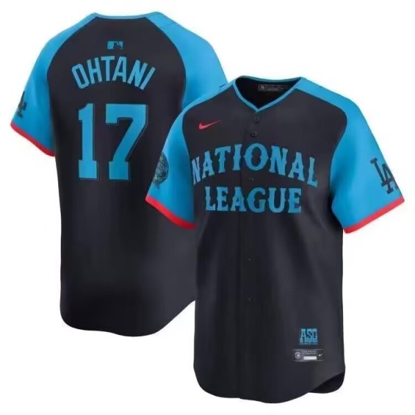 MLB NATIONAL LEAGUE Blue #17 OHTANI  1:1 Quality Baseball Jerseys