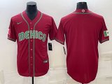 MLB mexico Red  1:1 Quality Baseball Jerseys World Cup