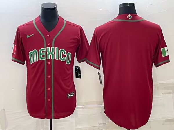MLB mexico Red  1:1 Quality Baseball Jerseys World Cup