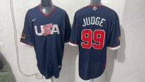 MLB USA Blue #99 JUDGE  1:1 Quality Baseball Jerseys World Cup