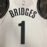 2023 Brooklyn Nets White #1 BRIDGES   1:1 Quality NBA Season Jerseys