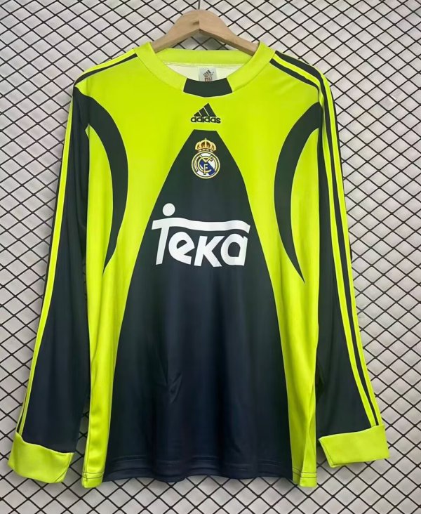 1999/2000 Real Madrid Goalkeeper  Long Sleeve Retro 1:1 Quality  Soccer Jersey