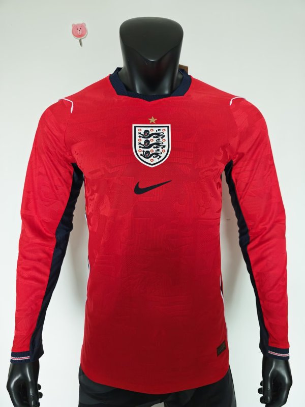 26/27（2026） England  Away  Long sleeve Player 1:1 Quality Soccer Jersey