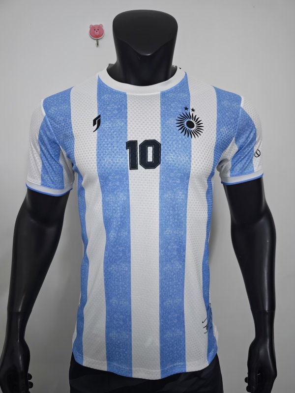 26/27 （2026）Argentina Special Edition #10 MARADONA  Blue White Player  1:1  Quality Soccer Jersey（球员版）