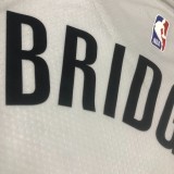 2023 Brooklyn Nets White #1 BRIDGES   1:1 Quality NBA Season Jerseys