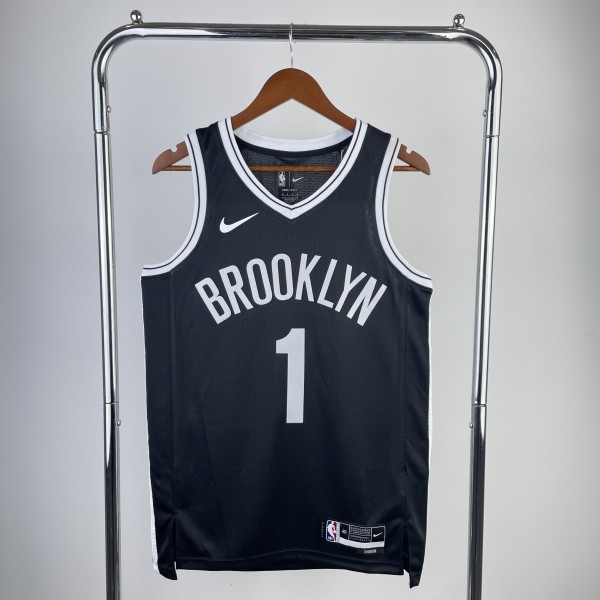2023 Brooklyn Nets Black #1 BRIDGES   1:1 Quality NBA Season Jerseys