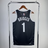2023 Brooklyn Nets Black #1 BRIDGES   1:1 Quality NBA Season Jerseys