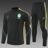 26/27 (2026)  Brazil Black paired with Yellow 1:1 Quality Training Jersey