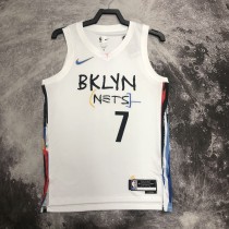 2023  Brooklyn Nets  City Edition White #7 DURANT   1:1 Quality NBA Season Jerseys