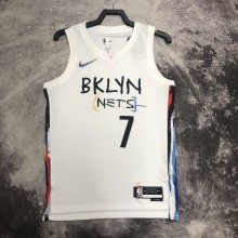 2023  Brooklyn Nets  City Edition White #7 DURANT   1:1 Quality NBA Season Jerseys