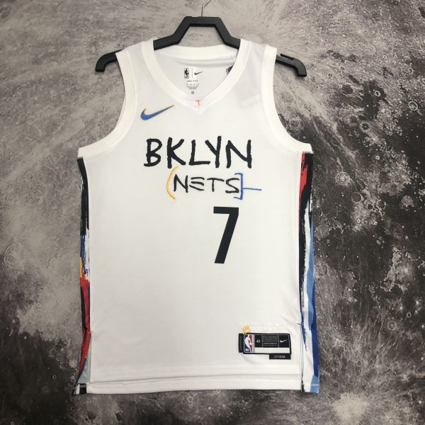 2023  Brooklyn Nets  City Edition White #7 DURANT   1:1 Quality NBA Season Jerseys
