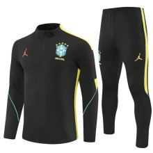 26/27 (2026)  Brazil Black paired with Yellow 1:1 Quality Training Jersey