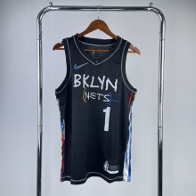Brooklyn Nets graffiti Black #1 BRIDGES  1:1 Quality NBA Season Jerseys