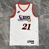 2026  Philadelphia 76ers Retro White  #21 EMBIID   1:1 Quality NBA Season Jerseys