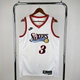 2026  Philadelphia 76ers Retro White  #3 IVERSON  1:1 Quality NBA Season Jerseys