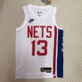 2023  Brooklyn Nets Retro White #13 HARDEN  1:1 Quality NBA Season Jerseys