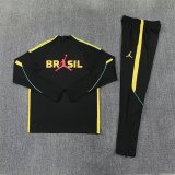 26/27 (2026)  Brazil Black paired with Yellow 1:1 Quality Training Jersey