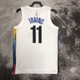 2023  Brooklyn Nets  City Edition White #11 IRVING  1:1 Quality NBA Season Jerseys