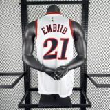 2026  Philadelphia 76ers Retro White  #21 EMBIID   1:1 Quality NBA Season Jerseys