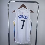 2023  Brooklyn Nets  City Edition White #7 DURANT   1:1 Quality NBA Season Jerseys