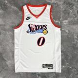 2026  Philadelphia 76ers Retro White  #0 MAXEY   1:1 Quality NBA Season Jerseys