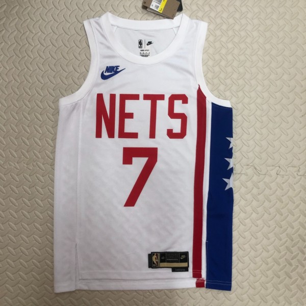 2023  Brooklyn Nets Retro White #7 DURANT  1:1 Quality NBA Season Jerseys
