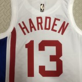 2023  Brooklyn Nets Retro White #13 HARDEN  1:1 Quality NBA Season Jerseys