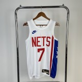2023  Brooklyn Nets Retro White #7 DURANT  1:1 Quality NBA Season Jerseys