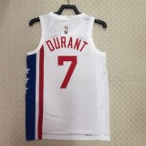 2023  Brooklyn Nets Retro White #7 DURANT  1:1 Quality NBA Season Jerseys