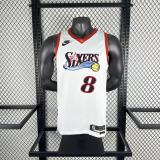 2026  Philadelphia 76ers Retro White #8 GEORGE  1:1 Quality NBA Season Jerseys