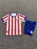 26/27（2026）Paraguay  Home Kids 1:1 Quality Soccer Jersey