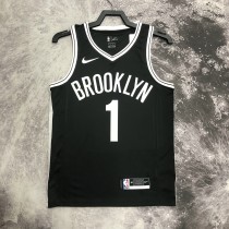 Brooklyn Nets V-neck Black #1 BRIDGES  1:1 Quality NBA Season Jerseys