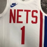 2023  Brooklyn Nets  Retro White #1 BRIDGES  1:1 Quality NBA Season Jerseys