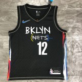 2021  Brooklyn Nets City Edition graffiti Black #12 HARRIS  1:1 Quality NBA Season Jerseys