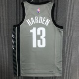 Brooklyn Nets Grey #13 HARDEN  1:1 Quality NBA Season Jerseys 75 Year