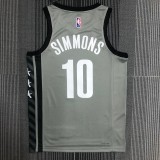 Brooklyn Nets Grey #10 SIMMONS  1:1 Quality NBA Season Jerseys 75 Year