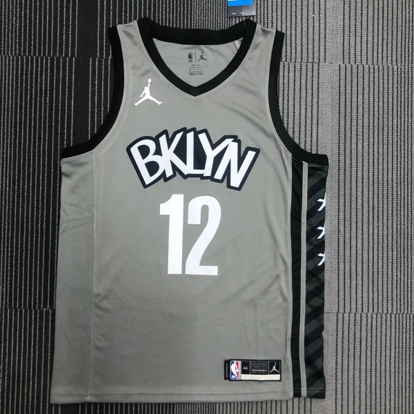 Brooklyn Nets Grey #12 HARRIS  1:1 Quality NBA Season Jerseys 75 Year