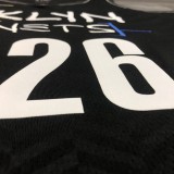 2021  Brooklyn Nets City Edition graffiti Black #26 DINWDDIE  1:1 Quality NBA Season Jerseys
