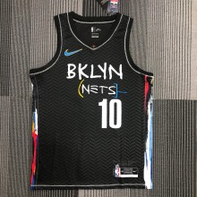 2021  Brooklyn Nets City Edition graffiti Black #10 SIMMONS  1:1 Quality NBA Season Jerseys