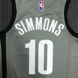 Brooklyn Nets Grey #10 SIMMONS  1:1 Quality NBA Season Jerseys 75 Year