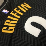 2021  Brooklyn Nets City Edition graffiti Black  #2 GRIFFIN  1:1 Quality NBA Season Jerseys