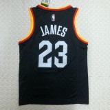 2021  Cleveland Cavaliers Black City Edition 23 James round neck  1:1 Quality NBA Season Jerseys