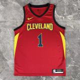 2017  Cleveland Cavaliers Burgundy  #1 HARDEN 1:1 Quality NBA Season Jerseys