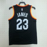 2021  Cleveland Cavaliers Black City Edition 23 James round neck  1:1 Quality NBA Season Jerseys
