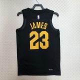 2023  Cleveland Cavaliers black 23 James Round-neck   1:1 Quality NBA Season Jerseys