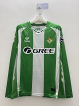 25/26  Real Betis Home  Long Sleeve Fans 1:1 Quality Soccer Jersey